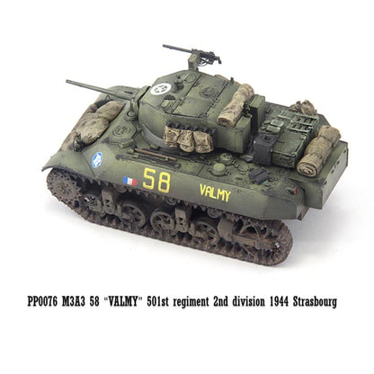 S-Model 1/72 Free French 501st Tank Regiment M3A3 Tank Valmy Finished Model-