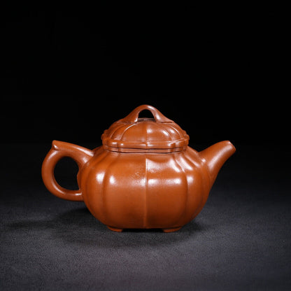 Chinese Yixing Zisha Clay Handmade Exquisite Teapot（四方筋纹 底款：施小马）