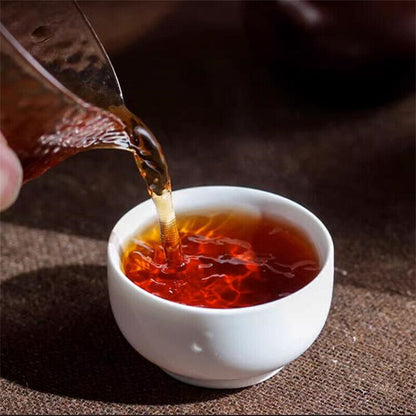357g 2018 Gao Shan Qiao Mu Shu Puer Yunnan Seven-seed Cake Tea Ripe Puer Tea