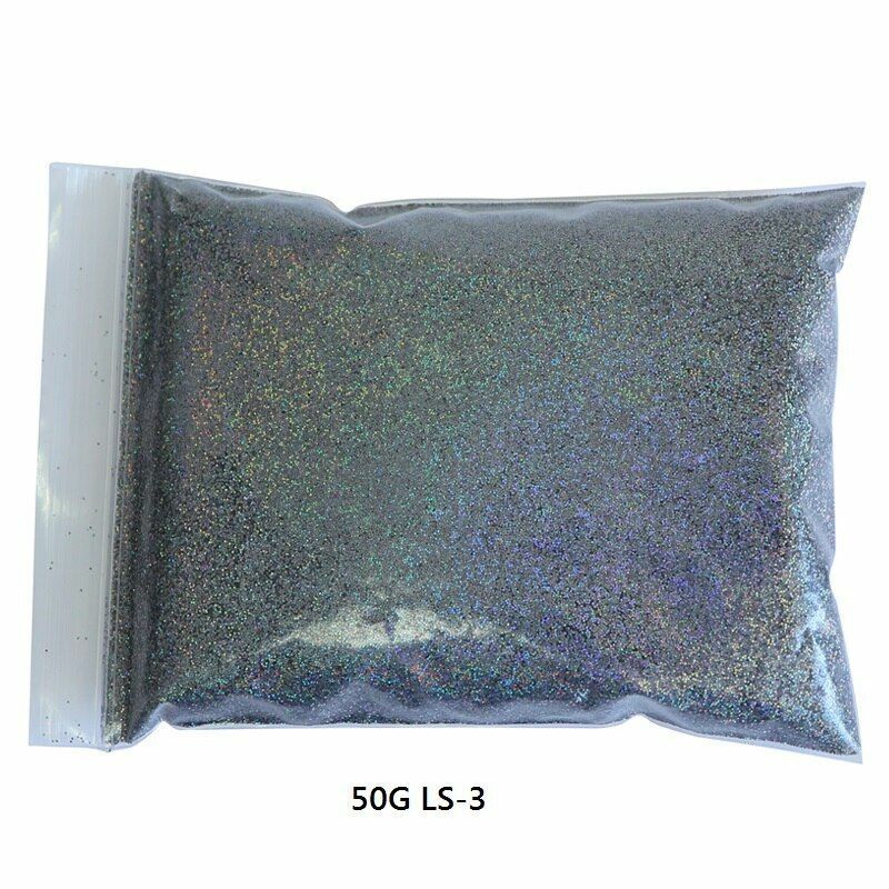 50G/Bag Holographic Glitter Nail Art Decoration Powder Pigment Laser Dust Sequin