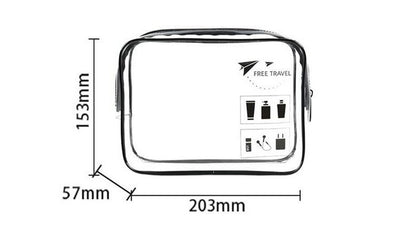 Waterproof Transparent PVC Cosmetic Bags Make Up Case Traveling Zipper Organizer