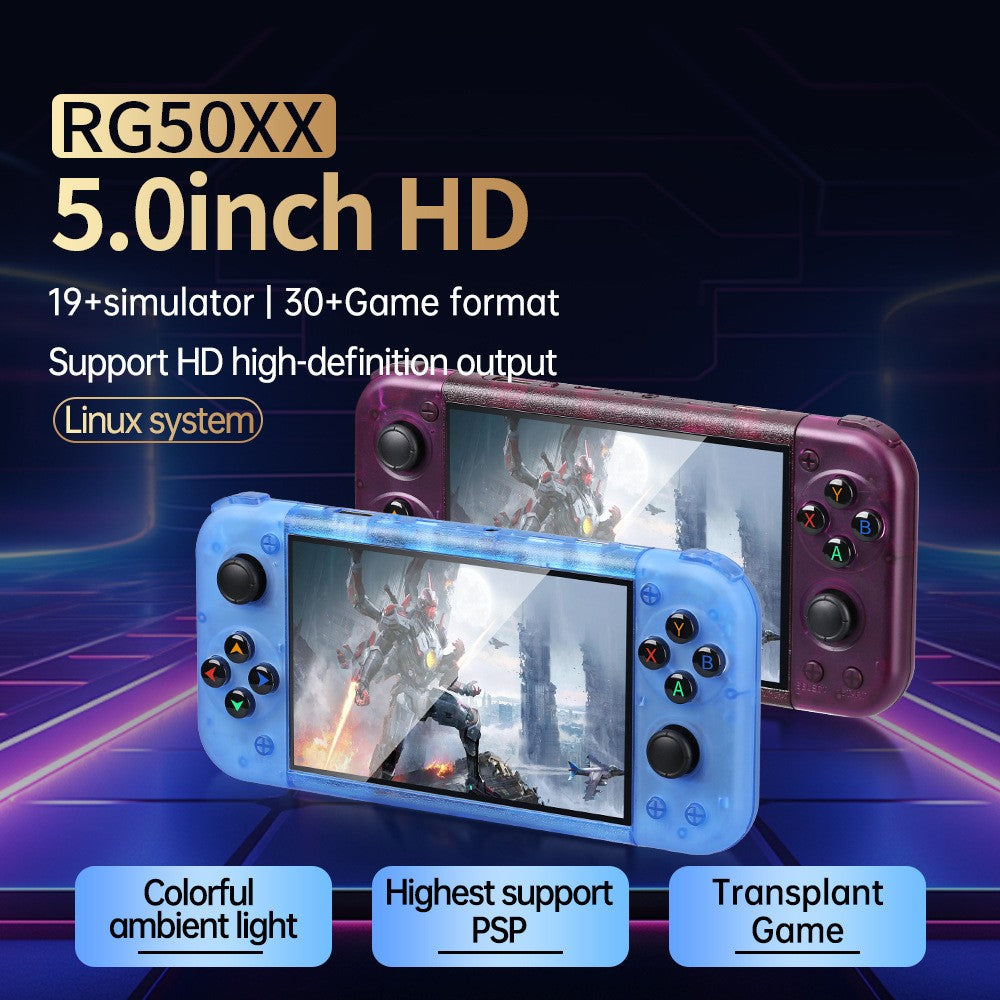 Retro Handheld RG50XX-Portable GBC, Arcade, PSP Gaming Console with LINUX System