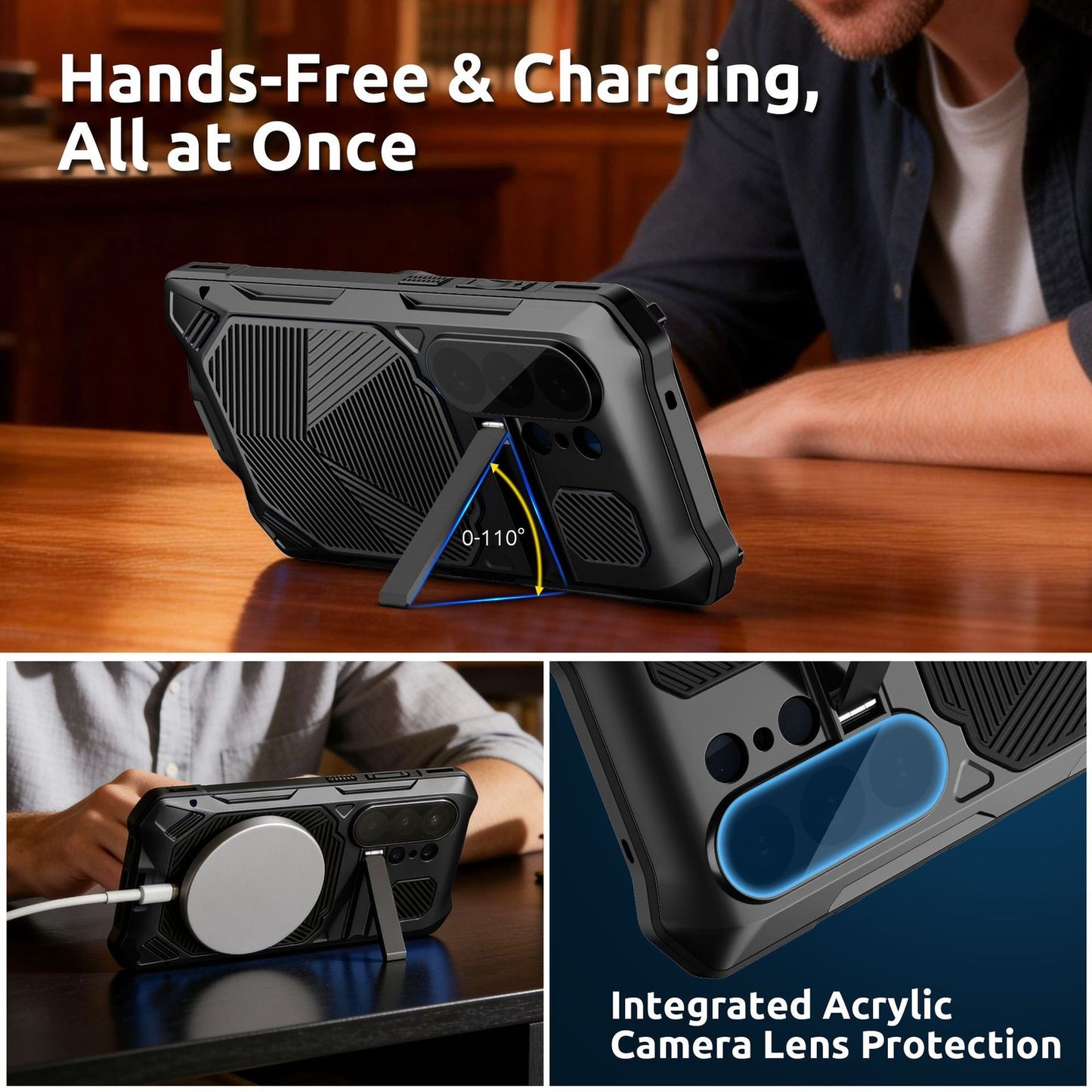 For Galaxy S26 Ultra Metal case & scratchproof Case Rugged Shockproof Cover