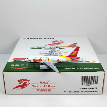 1:400 JC Wings CAPITAL AIRLINES AIRBUS A319 Passenger Airplane Diecast Model