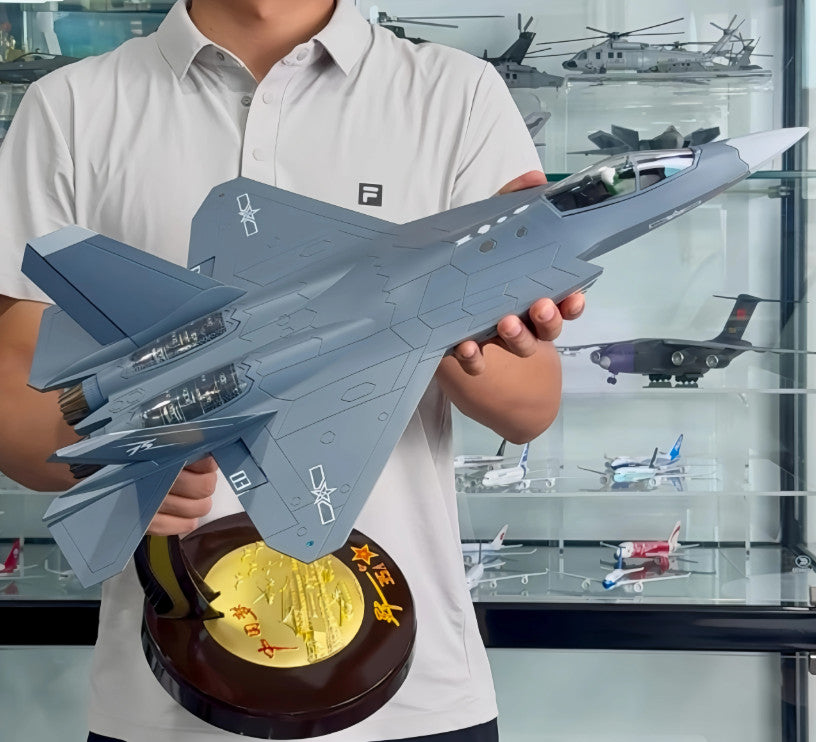1:24 59CM J-35 Carrier-based Fighter Jet Plane Diecast Military Aircraft Model