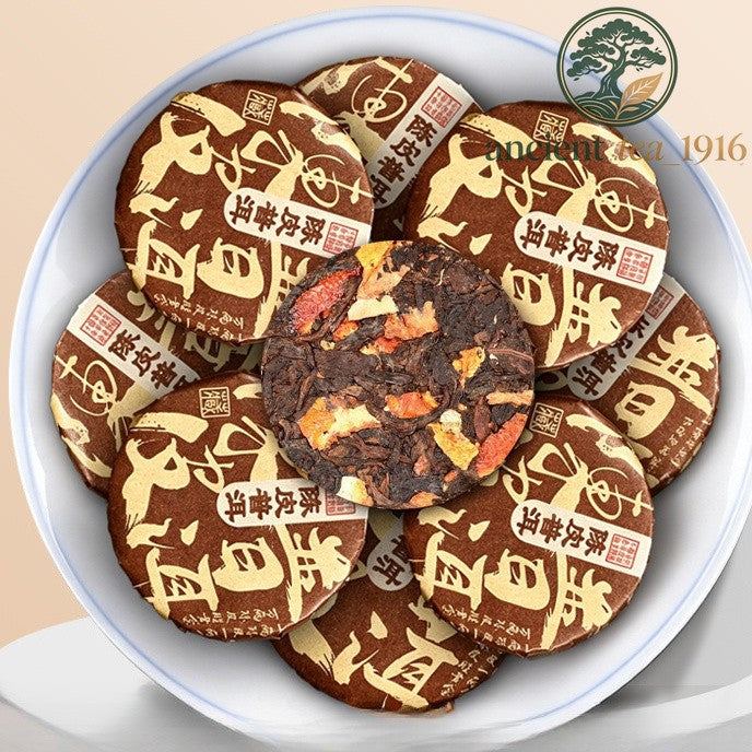 500g Dried Tangerine Peel Pu Erh Small Tea Cake Yunnan Pu Erh Ripe Tea