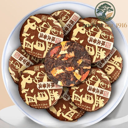 500g Dried Tangerine Peel Pu Erh Small Tea Cake Yunnan Pu Erh Ripe Tea