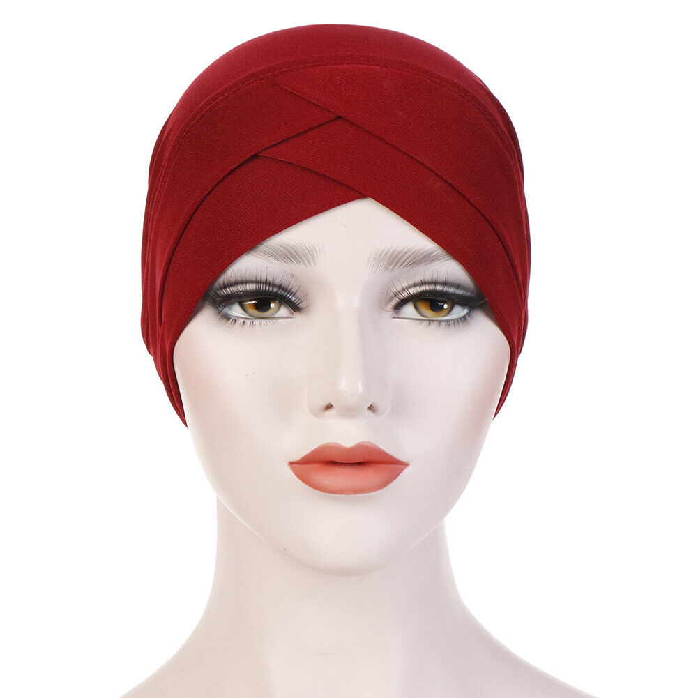 Women Stretch Turban Hat Hijab Headwear Hair Loss Chemo Cap Headwrap Head Cover*