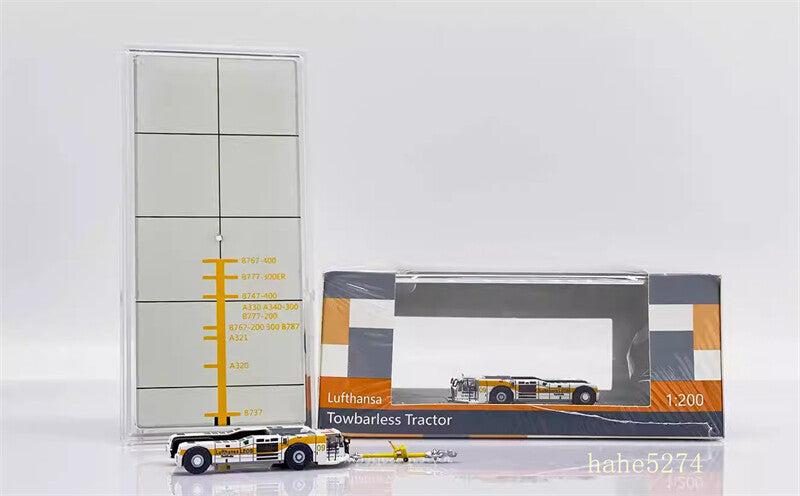 1/200 JC Wings Lufthansa/Unpainted Trailer Tractor Alloy Diecast Model