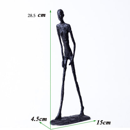Bronze Walking Man Statue Sculpture by Giacometti Vintage Art Bronze Sculpture