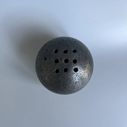 Incense Burner Holder 9 Holes Natural Marble Cave Stone Round Table Decor 10.5cm