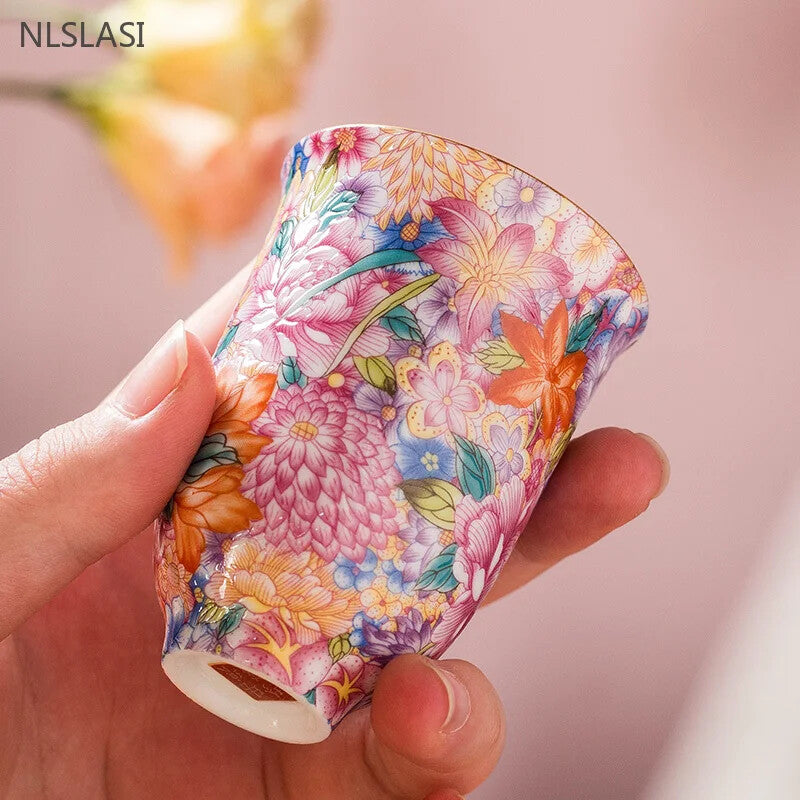 Palace Style Tea Exquisite Ceramic Master Cup Handmade Tea Set High-grade Bowl