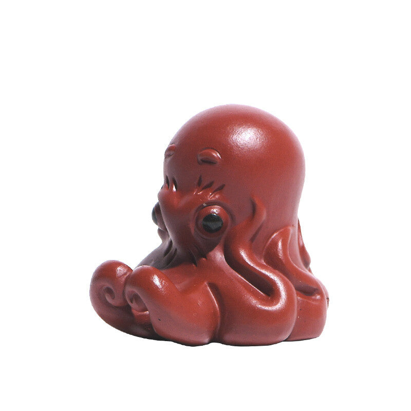 Handmade Creative Octopus Tea Pet Zisha Dahongpao Clay Holder For Lid Of Tea Pot