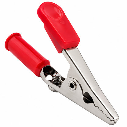 Red Alligator Clip Screw Type with Insulated Handle, 2.5" Long50 Pack