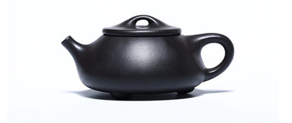 200cc Handmade Purple Sand Black Clay Tea Pot Stone Piaohu Tea Pot in Yixing, China-
