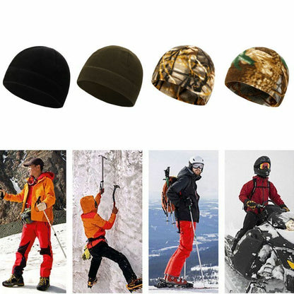 Outdoor Hat Winter Warm Fleece Velvet Thicken Hooded Cap Sports Cycling Hiking