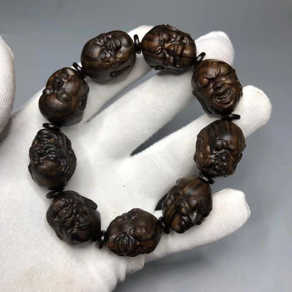 Eighteen Arhats Buddha Beads For Men Women Rosary Beads Natural Wood Bracelet
