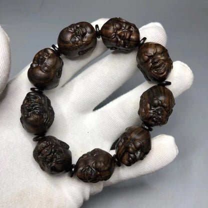 Eighteen Arhats Buddha Beads For Men Women Rosary Beads Natural Wood Bracelet
