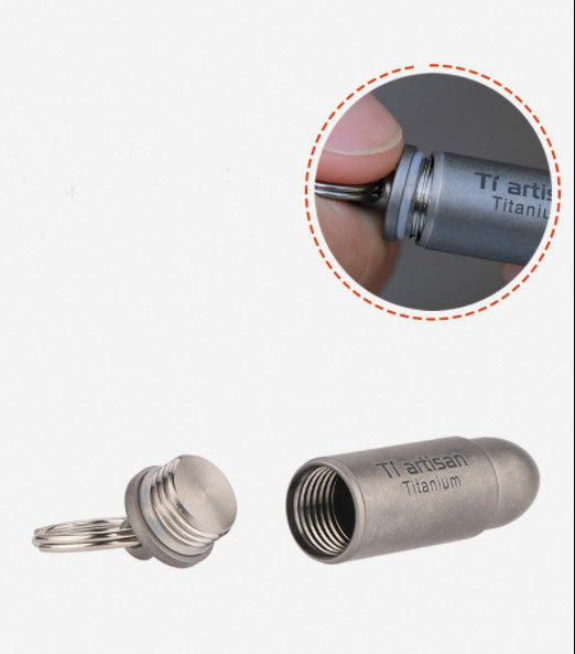 Titanium Waterproof Medicine Pill Bottles Necklace Pendants Perfume Bottles Box