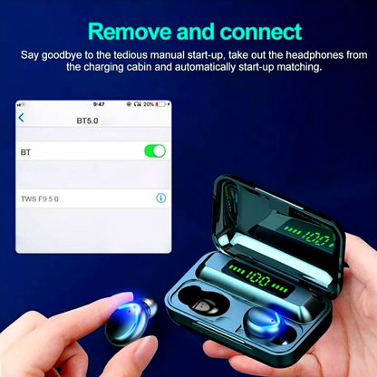 5 X Bluetooth Earbuds for Iphone Samsung Wireless Earphone Waterproof IPX7 USA