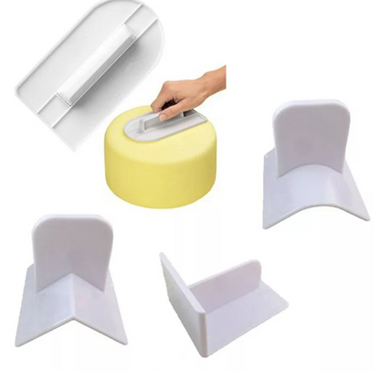 4Pc Set Decoracion Pasteles Torta Fondant Glaseado Mas Suave Acolchado Raspador