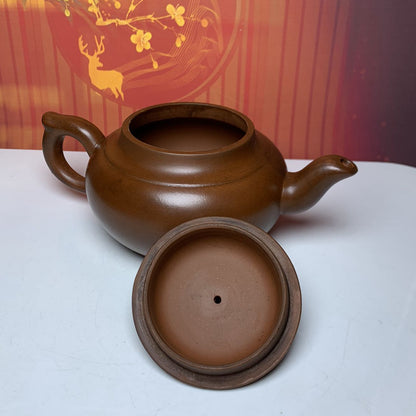 Vintage China Yixing Purple Clay Teapot Zisha Ceremony Painted Nice Teaware Rare