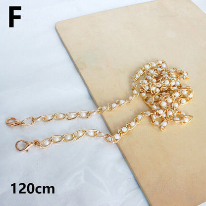 Pearl Bag Purse Strap Chain Shoulder Crossbody Bag Strap Handbag Replacement