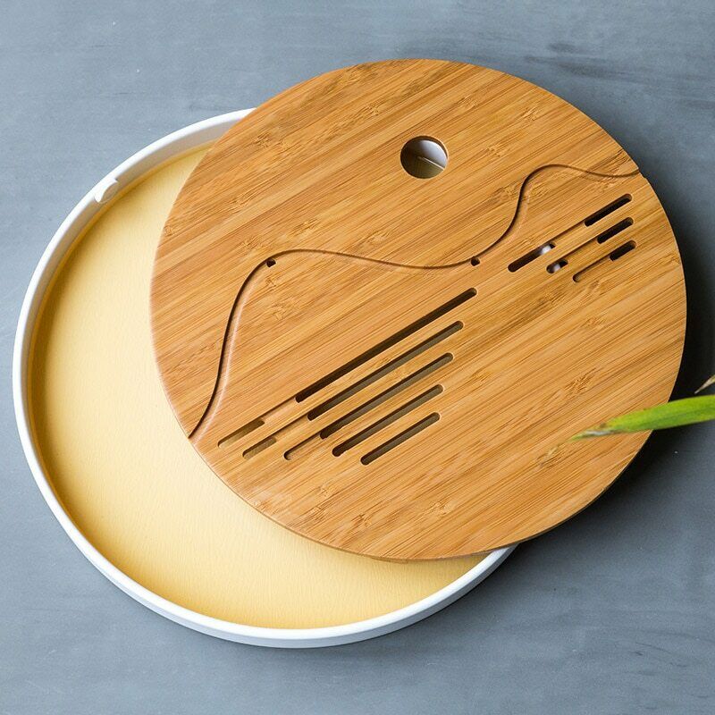 Kung Fu Natural Wood Bamboo Tray Traditional Chinese Bamboo Tea Room Board Table