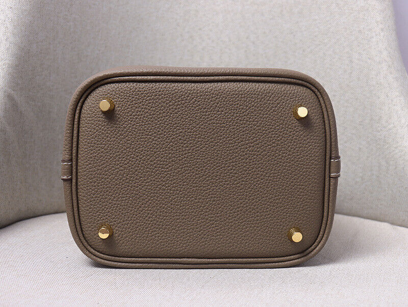 Women Cowhide Leather Handbag Shoulder/Messenger Bucket Bag Large Capacity Totes
