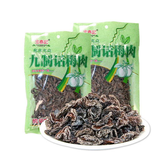 宏泰记九制话梅肉无核话梅干零食 Hongtai Ji Nine Prune Meat Without Nuclear Prune Snacks