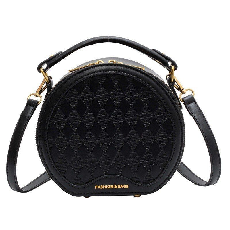 Crossbody Bag Vintage Leopard Print Synthetic Messenger Round Purse Shoulder Bag
