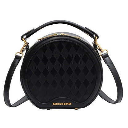 Crossbody Bag Vintage Leopard Print Synthetic Messenger Round Purse Shoulder Bag