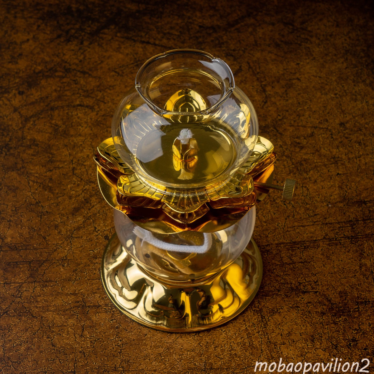 5.9" New Whale Oil Lamp Adjustable Wick Home Decor Buddhist Supplies