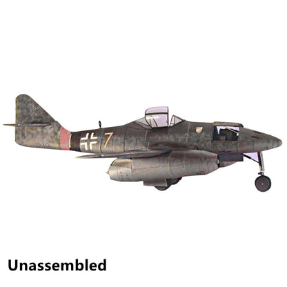 1:33 WWII German ME-262 Fighter Jet Paper Model Unassembled Military Aircraft
