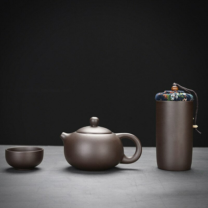 Tea Set Clay Ceramic Teapot Chinese Yixing Pot Cups Traditional Serving Handmade