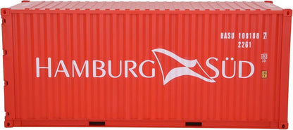 1:20 Hamburg SUD 20GP Shipping Container Model Abs Resin & Wood Toy Decoration
