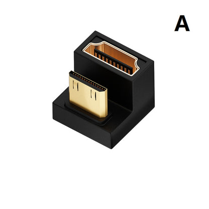 180° U Shape L Converter Mini HDMI to HDMI Adapter Male to Female Extension aa