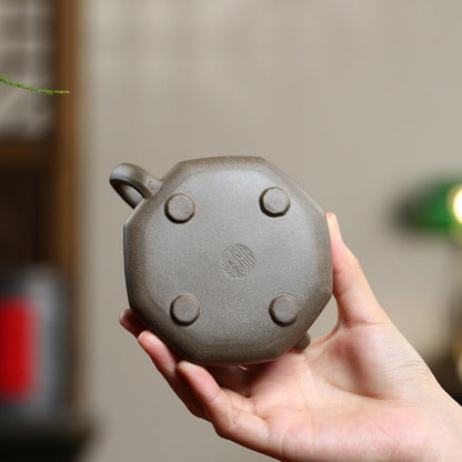 Full Handmade Tea Pot Original Ore Real Yixing Zisha Tea Pot Bamboo Carved New