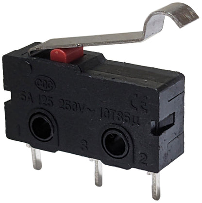 2 Pack Limit/Snap Micro Switches, SPDT, 5A @ 250V AC, PC Leads