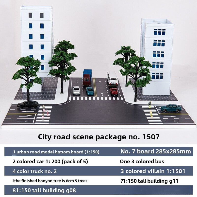 1/150 Building Model City Road Building DIY Scene Display Model Gifts