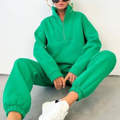 Women Suits Two Piece Long Sleeve Sweatshirt Sports Pants Outfit Set Tracksuits