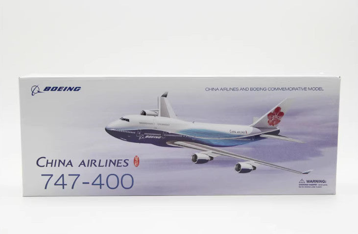 1:200 35CM RISESOON CHINA AIRLINES BOEING 747-400 Airplane ABS Plastic Model