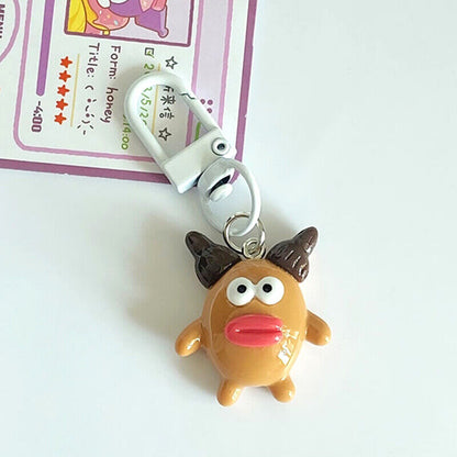Sausage Big Mouth Monster Key Chain Doll Pendant Key Ring Charms Car Bag Decor