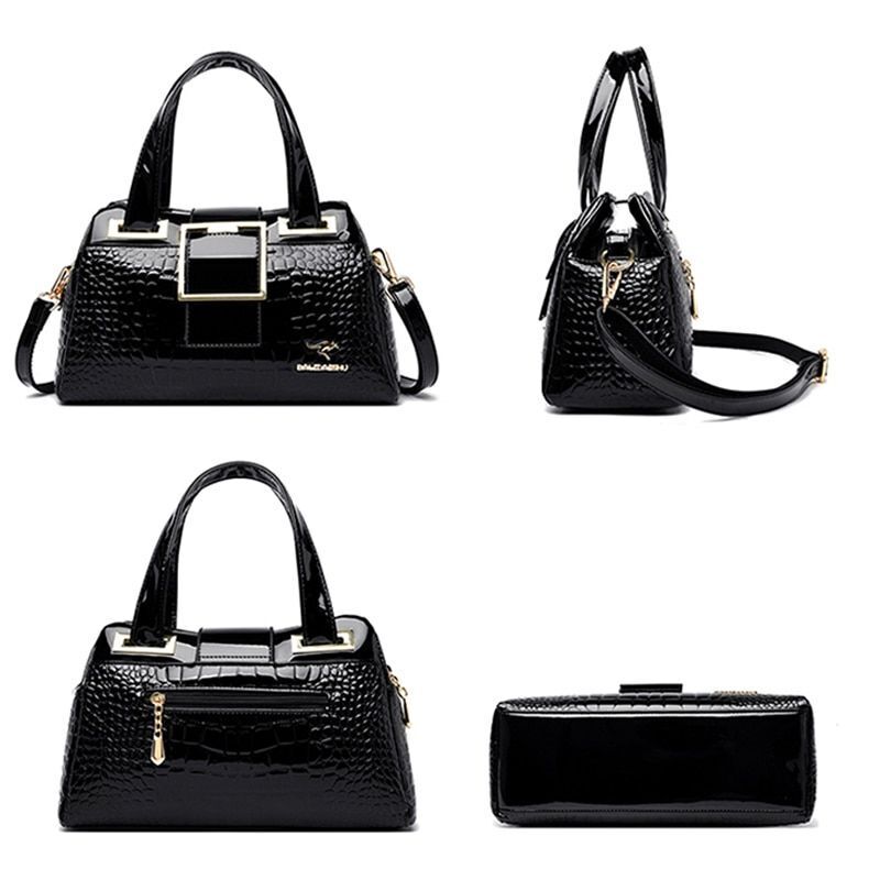Handbag Crossbody Bags Women Crocodile Pattern Leather Shoulder Bags Casual Bags