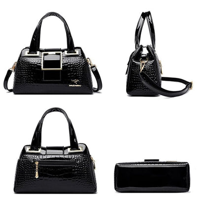 Handbag Crossbody Bags Women Crocodile Pattern Leather Shoulder Bags Casual Bags