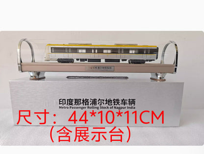 1:68 44CM Metro Passenger Rolling Stock of Nagpur India Trrain Diecast Model