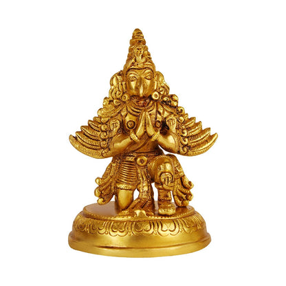 Hindu God Brass Lord Garuda Vishnu's Vehicle Vahana Eagle Statute Idol Figurines