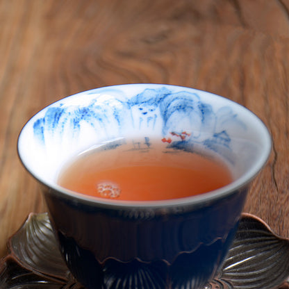 Chinese Tea Cup Jingdezhen Handpainted Tea Cups Small Kungfu Porcelain Cup Tea
