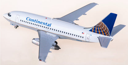 1:200 JC Wings Continental Airlines Boeing 737-200 Passenger Diecast Plane Model