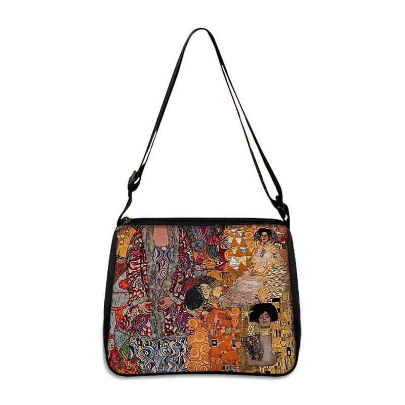 Famous Paintings Handbag Women Shoulder Bags Shopping Bag Canvas Pouch Zipper